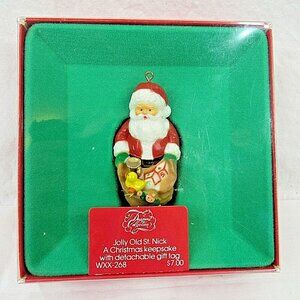 Vintage Christmas Ornament Jolly Old St Nick Designers 1981